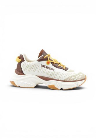 LOVE MOSCHINO Sneakers Donna Bianco Marrone JA15406G1PIYC10B-AI27