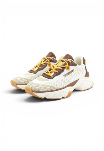 LOVE MOSCHINO Sneakers Donna Bianco Marrone JA15406G1PIYC10B-AI27
