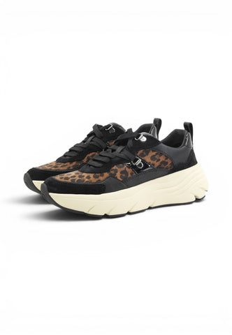 GEOX Sneakers Donna Nero Marrone Animalier D36UFE0NX22-AI27-CM69B
