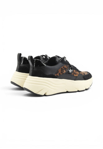 GEOX Sneakers Donna Nero Marrone Animalier D36UFE0NX22-AI27-CM69B