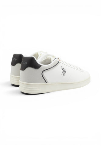 U.S. POLO Sneakers Uomo Bianco Grigio Nero ALPHA001-AI27-WHI-DBR04