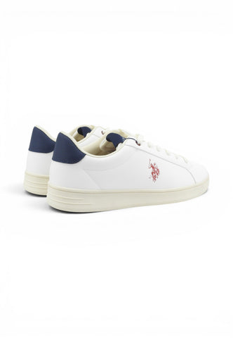 U.S. POLO Sneakers Uomo Bianco Blu ALPHA004-AI27-WHI-DBL02