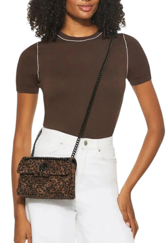 KURT GEIGER Borsa Tracolla Donna Marrone Nero Animalier 5017339289-AI27