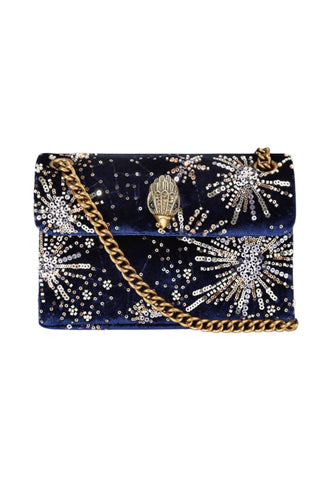 KURT GEIGER Borsa A Spalla Donna Blu Paillettes 5017984789-AI27