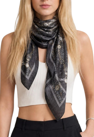 GUESS Foulard Donna Nero Grigio AW5532VIS03-AI27-BLA
