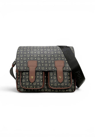 POLLINI Borsa Tracolla Donna Nero Marrone TE8421PP04Q1100D-AI27