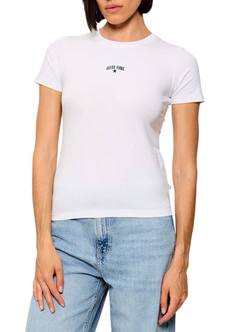GUESS T-Shirt Donna Bianco Nero W6YI51K4679-AI27-G011
