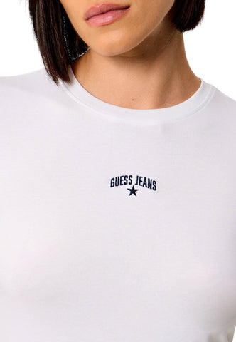 GUESS T-Shirt Donna Bianco Nero W6YI51K4679-AI27-G011
