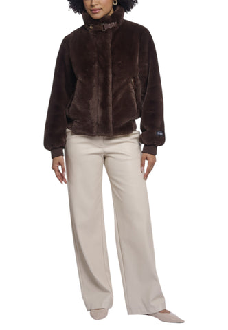 RINO & PELLE Giacca Pelliccia Donna Marrone Ambra.7002611-AI27-Coffeeroast