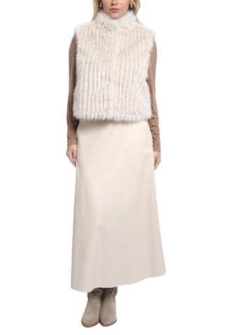 GUESS Gilet Pelliccia Donna Beige Dava.7002611-AI27-Birch