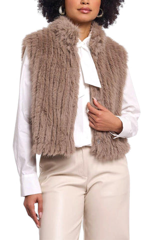 GUESS Gilet Pelliccia Donna Beige Dava.7002611-AI27-Mochalatte