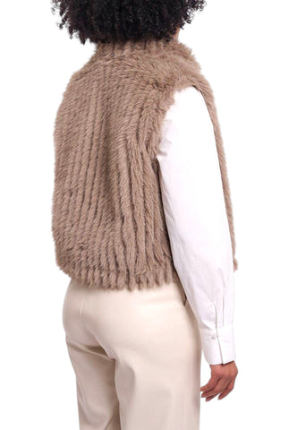 GUESS Gilet Pelliccia Donna Beige Dava.7002611-AI27-Mochalatte