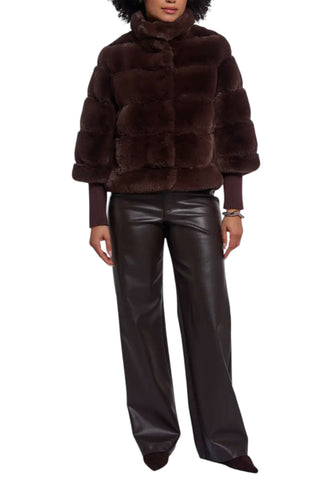 RINO & PELLE Giacca Pelliccia Donna Marrone Feline.7002611-AI27-Coffeeroast