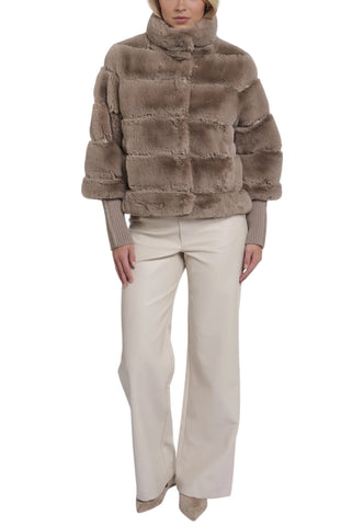 RINO & PELLE Giacca Pelliccia Donna Beige Feline.7002611-AI27-Mochalatte