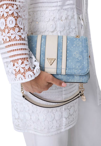 GUESS Borsa A Spalla Donna Azzurro Bianco HWDL9672210-AI27-DLP