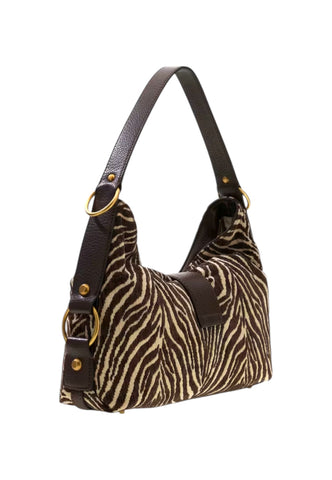 GUESS Borsa A Spalla Donna Beige Marrone Animalier HWZB9308180-AI27-BRO