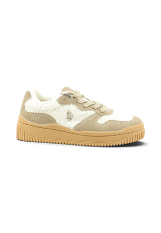 U.S. POLO ASSN. Sneakers Donna Beige Bianco AMBER001A-AI27-CRE-BEI01