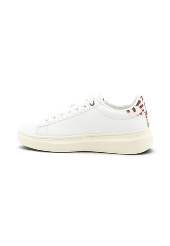U.S. POLO ASSN. Sneakers Donna Bianco Marrone Animalier CODY016B-AI27-WHI-COW01