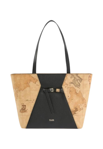 ALVIERO MARTINI Borsa Shopper Donna Nero Beige LG07G654-AI27-0001