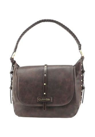 CAFE NOIR Borsa A Spalla Donna Marrone Borchie C3NL1136-AI27-M012