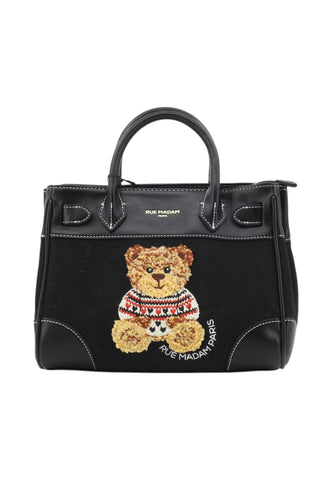 RUE MADAME Borsa A Mano Donna Nero Orsetto 1618-AI27-BLACK
