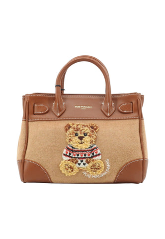 RUE MADAME Borsa A Mano Donna Marrone Beige Orsetto 1618-AI27-CAMEL