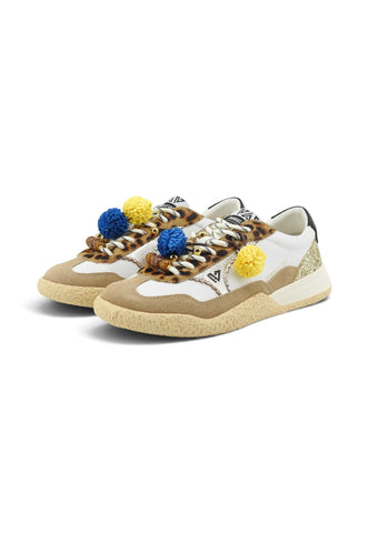 EMANUELE VEE Sneakers Donna Bianco Multicolore Glitter 462P-103-11-P003CB-AI27-MGO