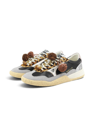 EMANUELE VEE Sneakers Donna Nero Multicolore Glitter 462P-103-11-P003CB-AI27-MSI