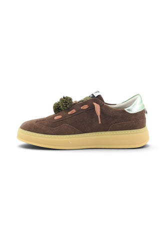 EMANUELE VEE Sneakers Donna Marrone Rosa Verde 462P-105-10-P011-AI27-DKBRO