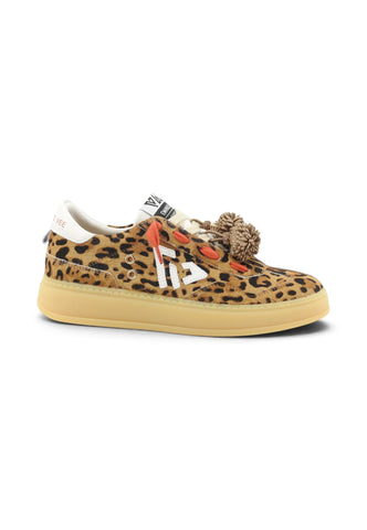 EMANUELE VEE Sneakers Donna Beige Nero Animalier 462P-105-10-P178-AI27-LEO