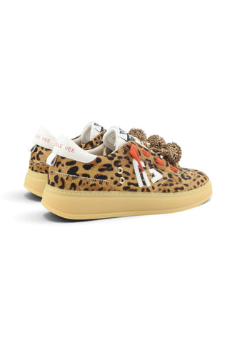EMANUELE VEE Sneakers Donna Beige Nero Animalier 462P-105-10-P178-AI27-LEO
