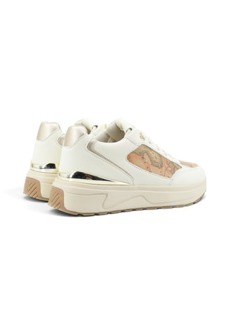 ALVIERO MARTINI Sneakers Donna Bianco Beige Oro 25490289-AI27-A630