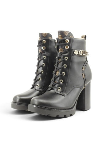 GUESS Stivaletti Tacco Donna Nero Marrone FLFNEEELE10-AI27-BLKBR