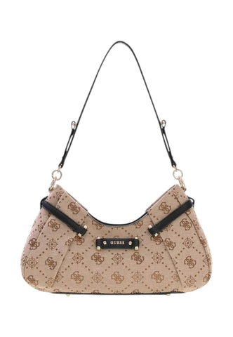 GUESS Borsa A Spalla Donna Beige Nero HWJP2231180-AI27-LEK