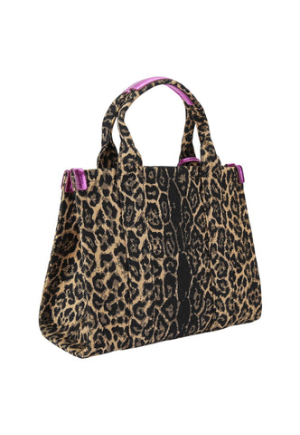 KURT GEIGER Borsa Shopper Donna Animalier Viola 5033539689-AI27