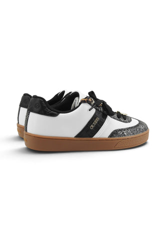 GUESS Sneakers Donna Bianco Nero Glitter FLFNAOELE12-AI27-WHITE