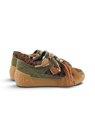 CAFE NOIR Sneakers Donna Verde Marrone Animalier C1DA6029-AI27-G008