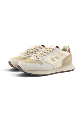 SUN68 Sneakers Donna Bianco Beige Rosso Z46208-AI27-31