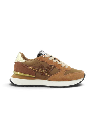 SUN68 Sneakers Donna Marrone Oro Strass Z46223-AI27-93