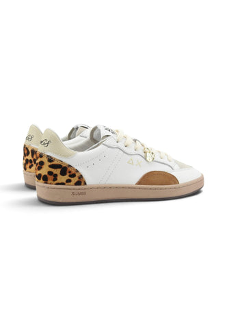 SUN68 Sneakers Donna Bianco Marrone Animalier Z46249-AI27-0193