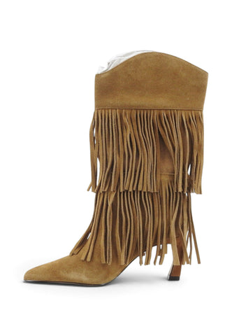 STEVE MADDEN Stivali Tacco Donna Marrone Frange TORCH-MC-AI27