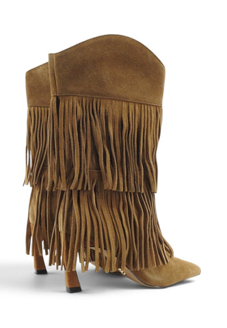 STEVE MADDEN Stivali Tacco Donna Marrone Frange TORCH-MC-AI27