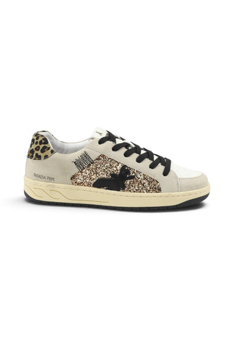 PATRIZIA PEPE Sneakers Bambino Grigio Animalier Glitter PK420-06-AI27-K