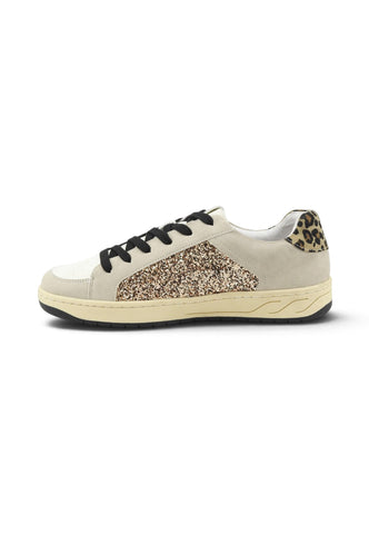 PATRIZIA PEPE Sneakers Bambino Grigio Animalier Glitter PK420-06-AI27-K