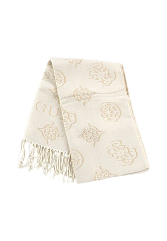 GUESS Sciarpa Donna Bianco Beige Oro AW5654POL03-AI27-BNN
