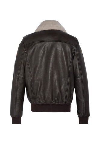 SCHOTT Giacca Bomber Pelle Uomo Marrone LCFLIGHTWX23-M-AI27