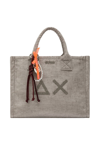 SUN68 Borsa Shopper Donna Grigio Glitter W46205-AI27-06