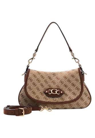 GUESS Borsa A Spalla Donna Beige Marrone HWJG2313190-AI27-LGW