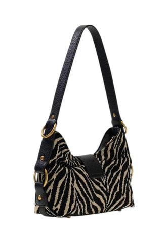 GUESS Borsa A Spalla Donna Nero Beige Animalier HWZB9308720-AI27-BLA