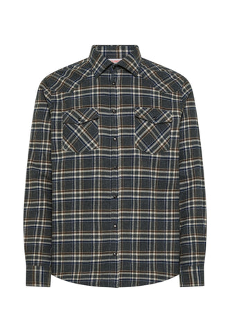 SUN68 Camicia Uomo Grigio Multicolore S46105-AI27-4737